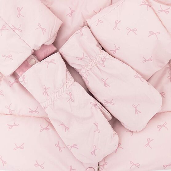 07857070-40 Зимнее пальто с принтом для девочки для девочки розовый фото №5