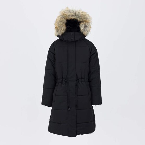 07858064-41 Черное зимнее пальто для девочки для девочки черный