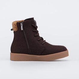 857017-41 Коричневые валенки-ботинки женские для девочки коричневый фото №2