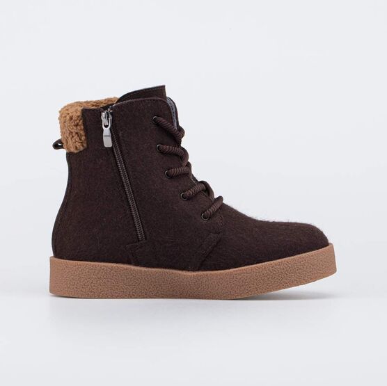 857017-41 Коричневые валенки-ботинки женские для девочки коричневый фото №2