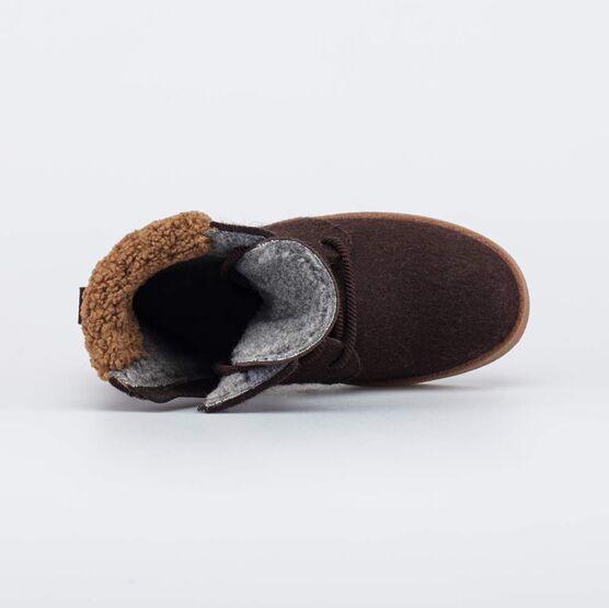 857017-41 Коричневые валенки-ботинки женские для девочки коричневый фото №4