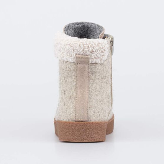 857017-42 Бежевые валенки-ботинки женские для девочки бежевый фото №5