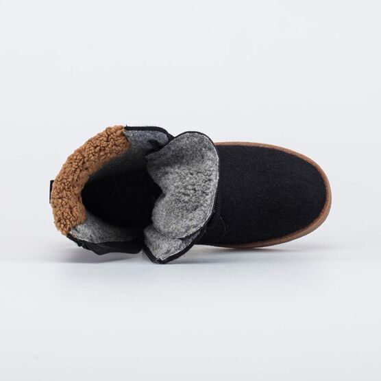 857017-43 Черные валенки-ботинки женские для девочки черный фото №4