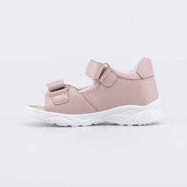 322200-21 Кожаные сандалии на липучках Сердечки для девочки розовый фото №2