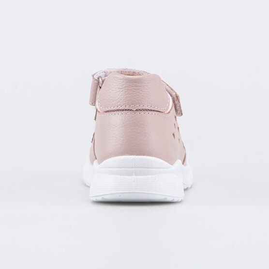 322200-21 Кожаные сандалии на липучках Сердечки для девочки розовый фото №5