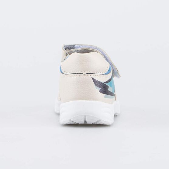 322201-22 Кожаные сандалии на липучках для мальчика для мальчики бежевый + синий фото №5