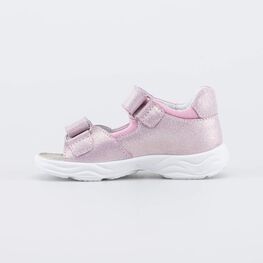 322202-22 Кожаные сандалии на липучках Блеск для девочки розовый фото №2