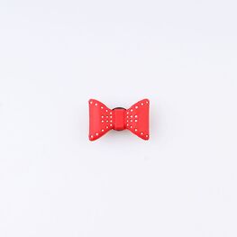 03014007-40 Украшение для обуви Бантик для девочки красный фото №3