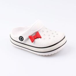 03014007-40 Украшение для обуви Бантик для девочки красный