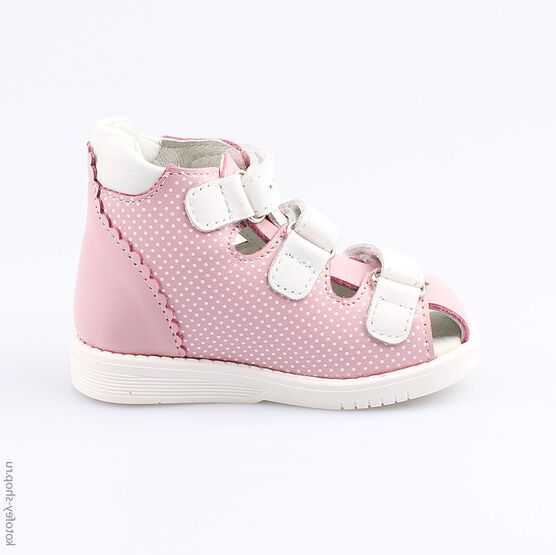 122111-21 Босоножки для девочки роз-бел фото №2