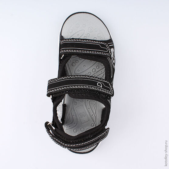 524023-12 Пляжная обувь для мальчики чер-сер фото №4