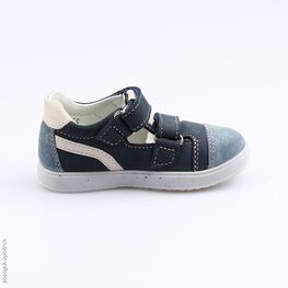 232076-21 Туфли для мальчики син-беж фото №2