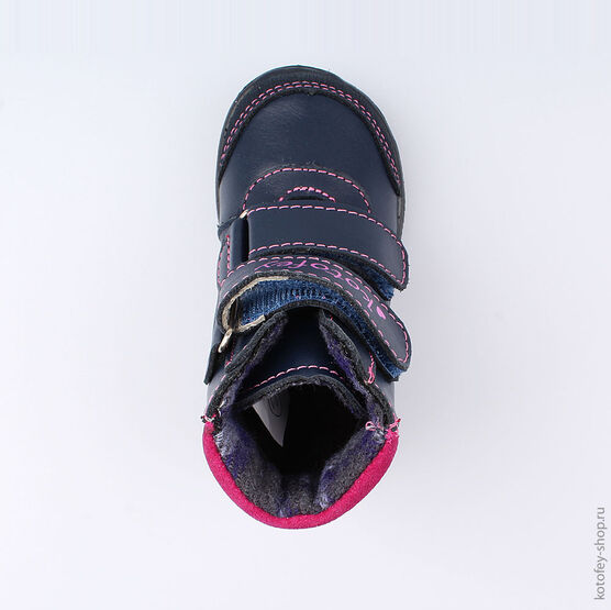 152201-31 Ботинки для девочки светло-синий фото №4