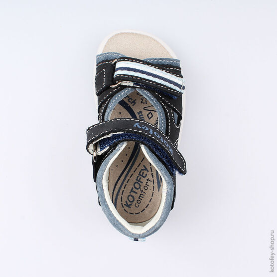 122122-21 Сандалии для мальчики светло-синий фото №4
