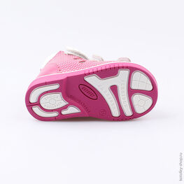 122111-22 Босоножки для девочки фук-бел фото №3