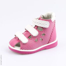 122111-22 Босоножки для девочки фук-бел