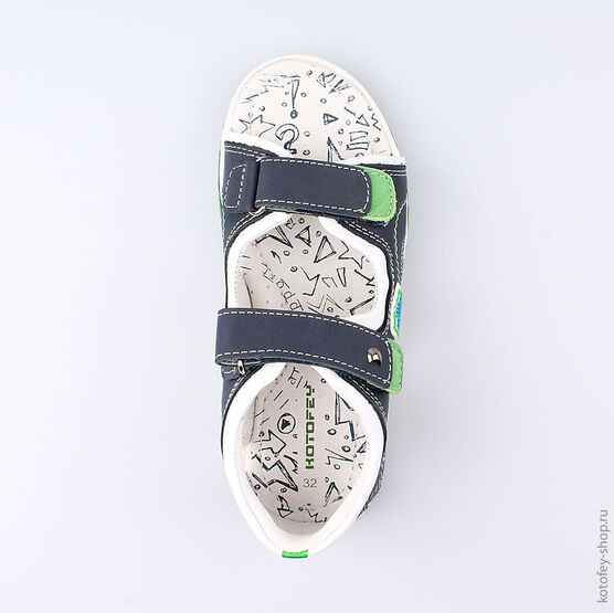 522104-22 Сандалии для мальчики син-зел фото №4