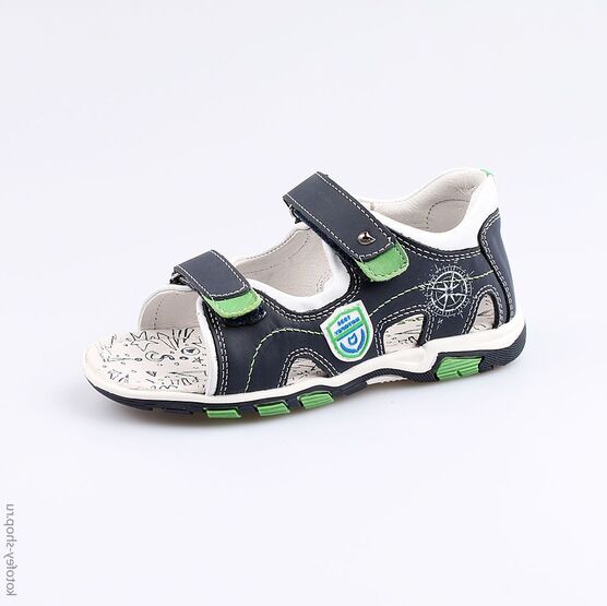 522104-22 Сандалии для мальчики син-зел