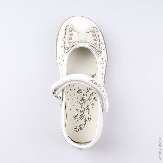 332078-21 Туфли для девочки белый фото №4