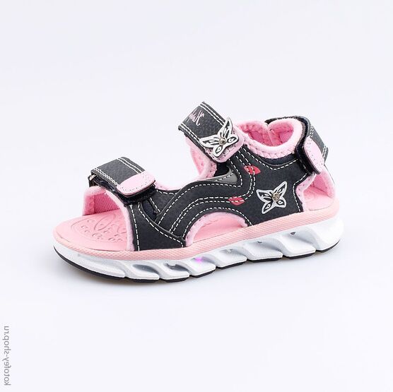 324010-12 Пляжная обувь для девочки син-роз