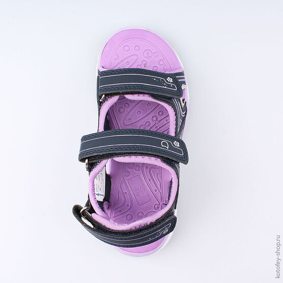 524024-13 Пляжная обувь для девочки син-сир фото №4