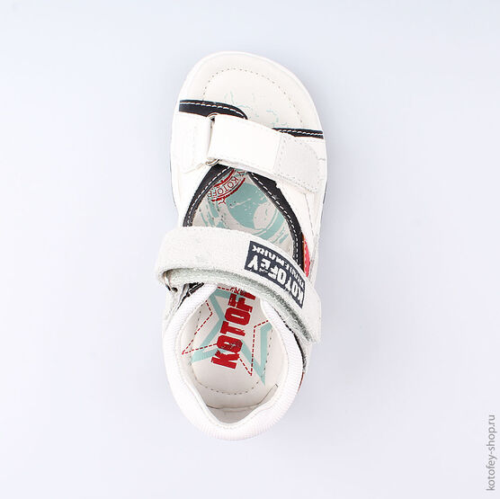 324005-21 Сандалии для мальчики бел-син фото №4