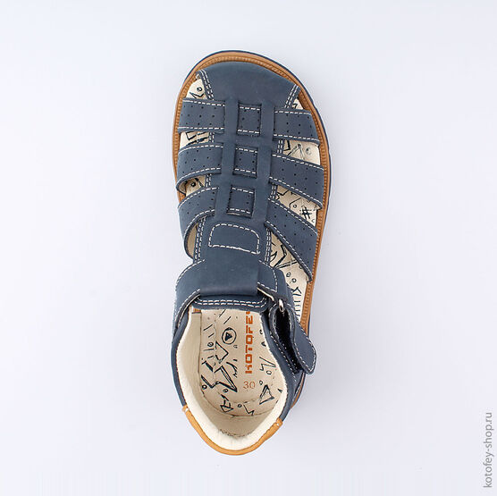 522105-22 Сандалии для мальчики светло-синий фото №4