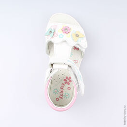 322069-21 Босоножки для девочки белый фото №4