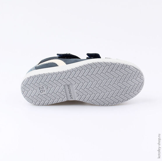 432135-21 Туфли для мальчики син-беж фото №3