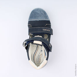 432135-21 Туфли для мальчики син-беж фото №4