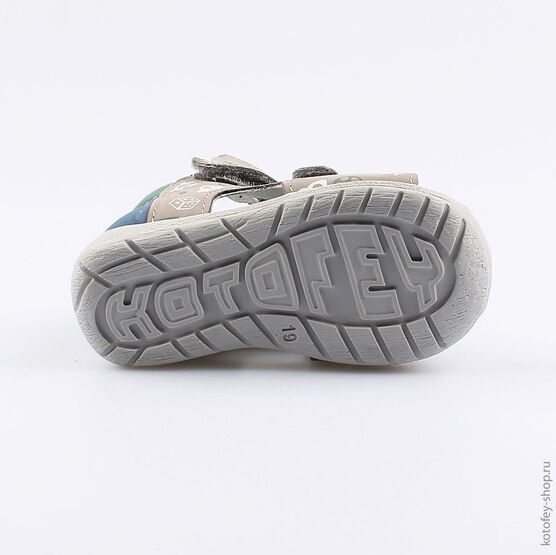 022084-22 Сандалии для мальчики сер-син фото №3