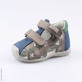 022084-22 Сандалии для мальчики сер-син