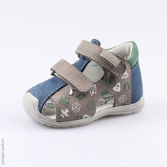 022084-22 Сандалии для мальчики сер-син