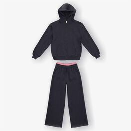 07864093-40 Костюм зип-худи + брюки темно-серый для девочки темно-серый