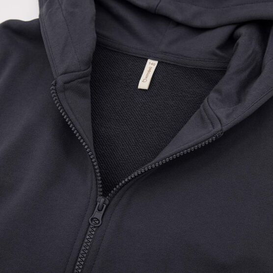 07864093-40 Костюм зип-худи + брюки темно-серый для девочки темно-серый фото №3