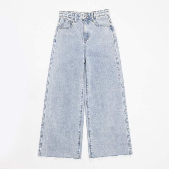 07873026-40 Широкие джинсы для девочки для девочки голубой
