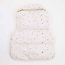 07885005-40 Бежевая жилетка с цветочным принтом для девочки бежевый фото №2