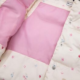 07885005-40 Бежевая жилетка с цветочным принтом для девочки бежевый фото №4