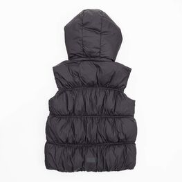 07885007-40 Черная стеганая жилетка для девочки для девочки черный фото №2