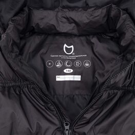 07885007-40 Черная стеганая жилетка для девочки для девочки черный фото №3