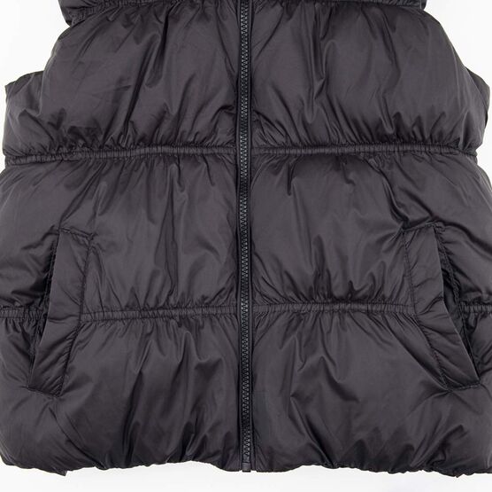 07885007-40 Черная стеганая жилетка для девочки для девочки черный фото №4