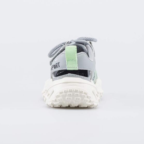 644519-11 Летние кроссовки на объемной подошве для мальчики белый + серый фото №5