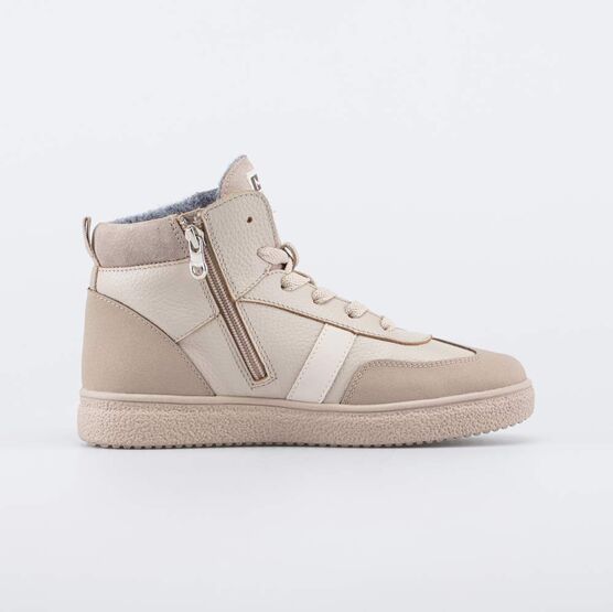 752278-31 Утепленные кожаные ботинки для девочки для девочки бежевый фото №2