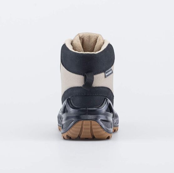 654717-44 Высокие мембранные ботинки для девочки бежевый + черный фото №5