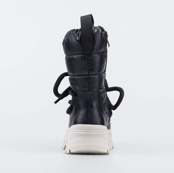 664150-41 Сапоги-дутики с высокой шнуровкой для девочки черный фото №5