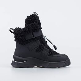 754086-41 Плюшевые ботинки-дутики для девочки для девочки черный фото №2