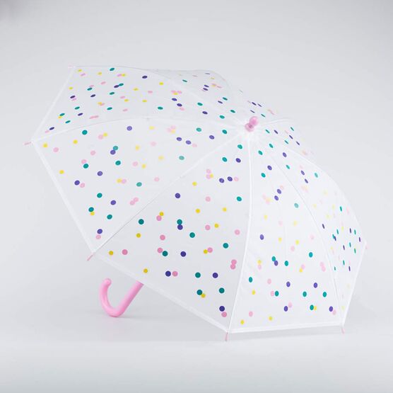 03807090-40 Зонт детский Горошек прозрачный для девочки прозрачный фото №3