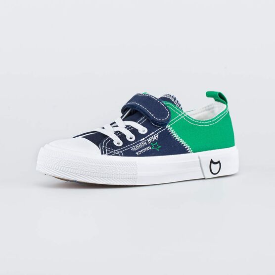 531233-11 Кеды из хлопка для мальчики син-зел