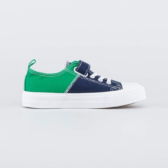 531233-11 Кеды из хлопка для мальчики син-зел фото №2