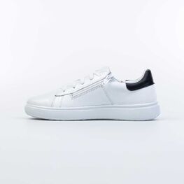 532263-23 Белые кожаные полуботинки для мальчики белый фото №2